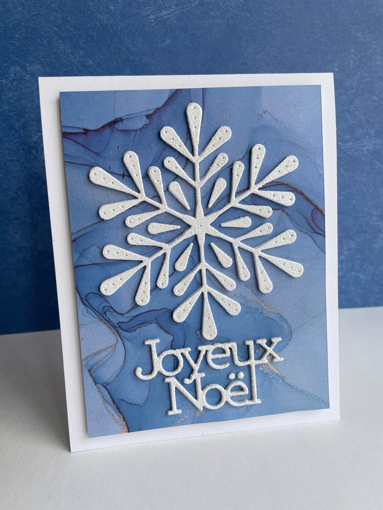 Simon Says Stamp Grand Pixie Snowflake Wafer Die s962 DieCember Christmas Card