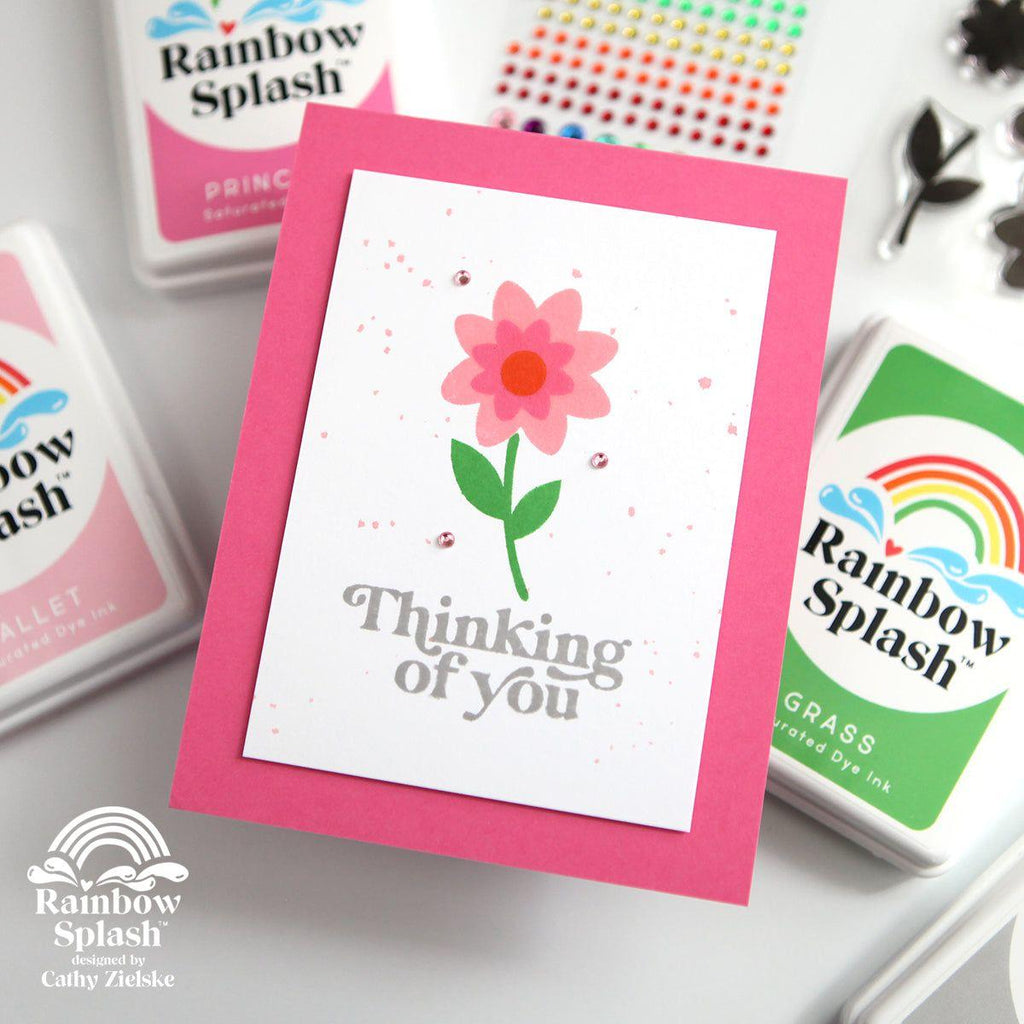 Rainbow Splash Ink Pad Grass rsi9 Thinking of You Card  | color-code:ALT01