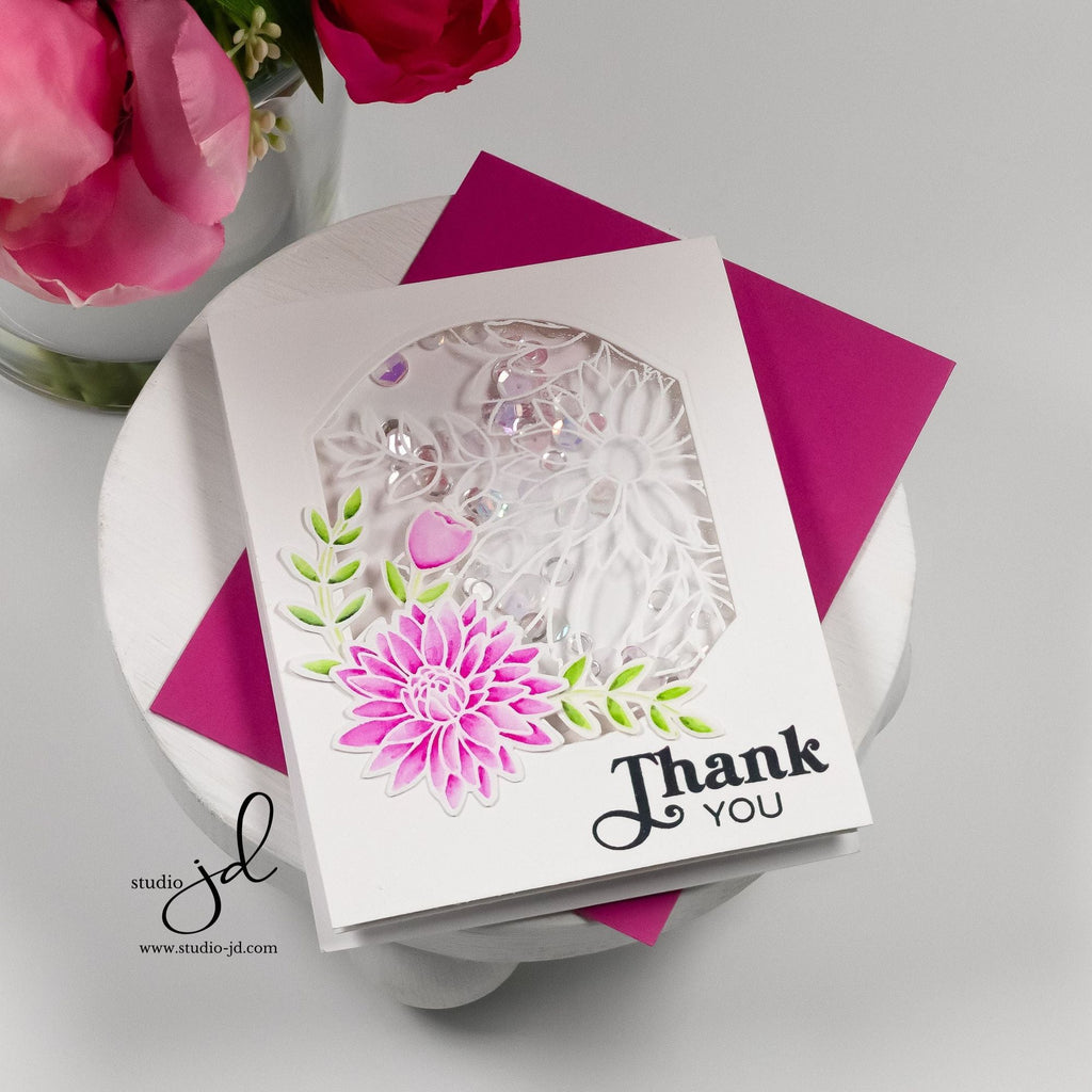 Simon Says Stamp Grateful Florals Wafer Dies 1141sdc Stamptember Thank You Card | color-code:ALT02