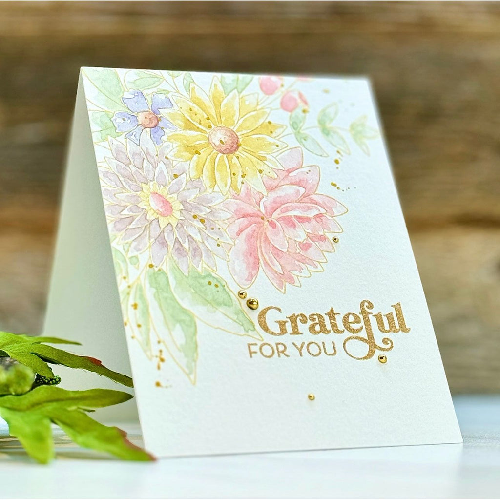 Simon Says Clear Stamps Grateful Florals 2090ssc StamptemberGrateful Card