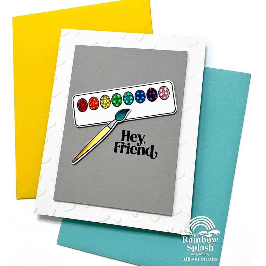 Rainbow Splash Cardstock Gravel rsc15 Friend Card  | color-code:ALT03