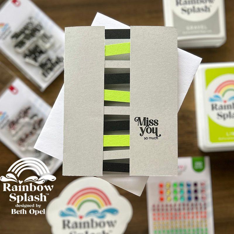 Rainbow Splash Cardstock Gravel rsc15 Miss You Card | color-code:ALT01