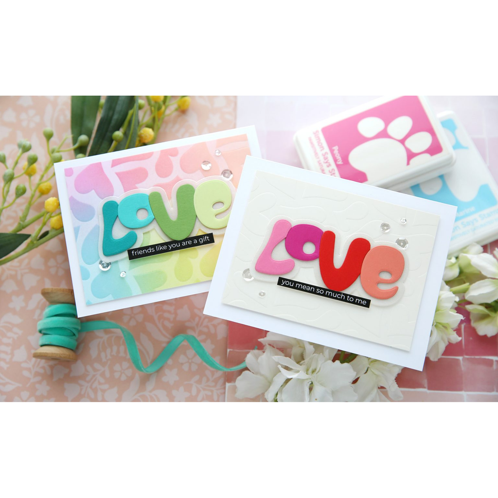 Simon Says Stamp Groovy Love Wafer Dies 1235sd To Love Love You Cards | color-code:ALT01