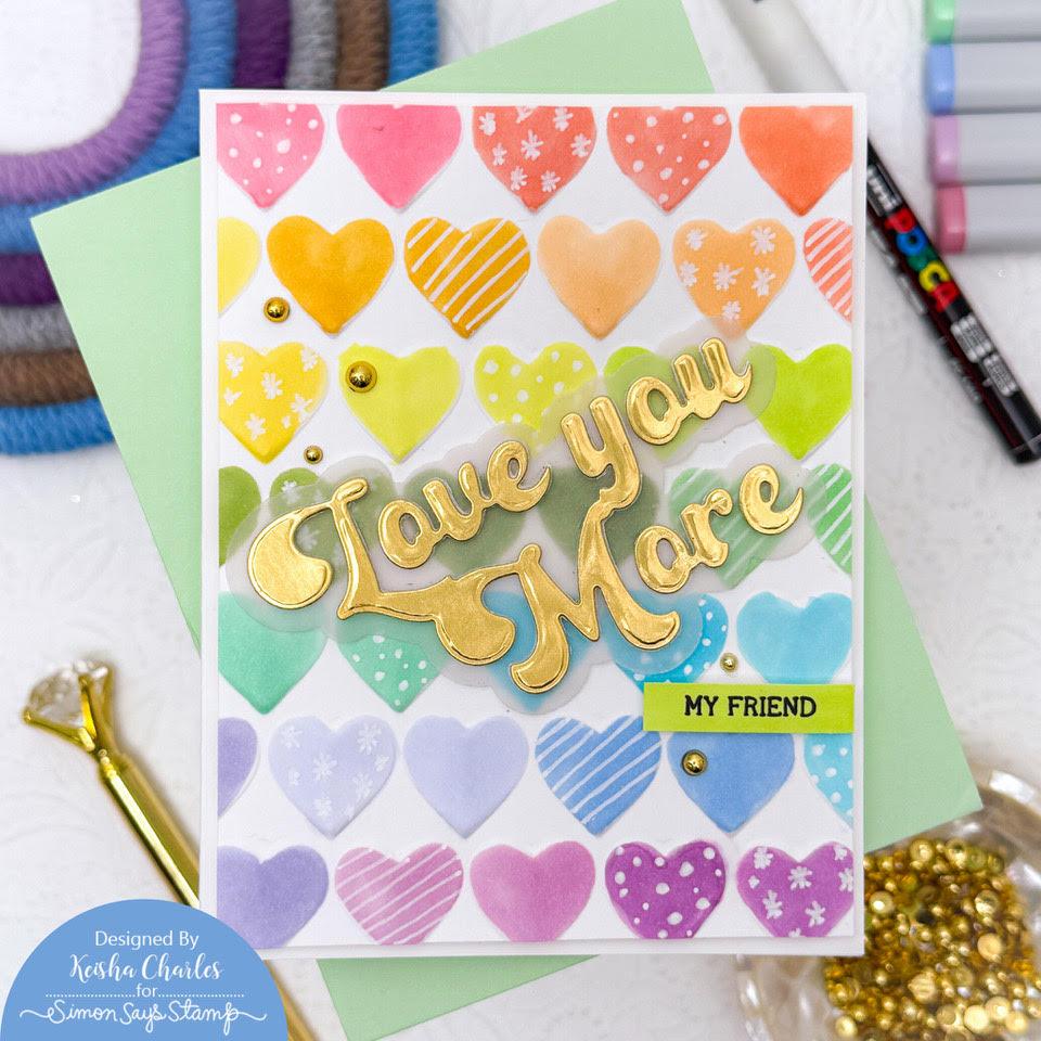 Simon Says Stamp Groovy Love You More Wafer Dies 1249sd To Be Loved Love You Card