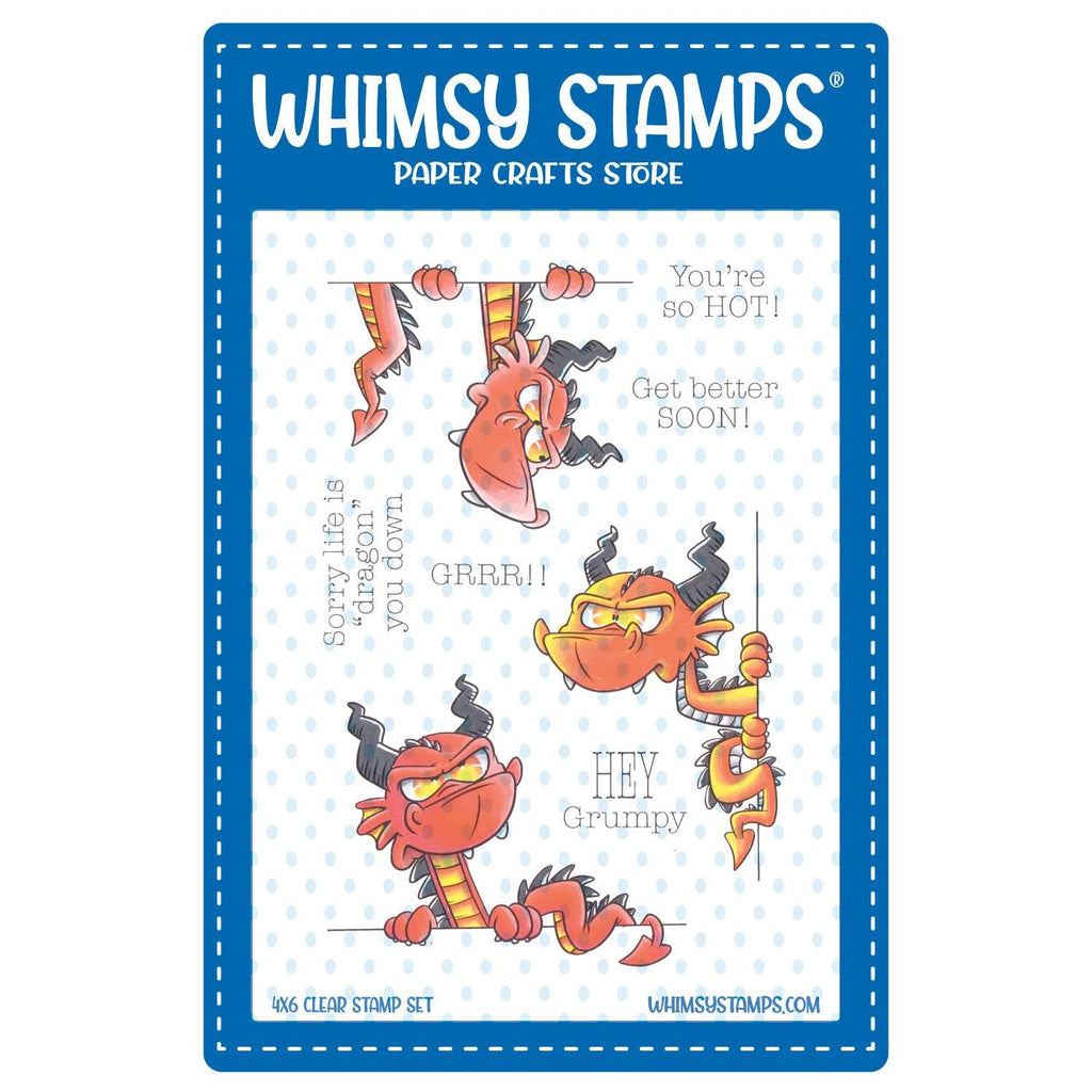 Whimsy Stamps Grumpy Dragons Clear Stamps dp1006a