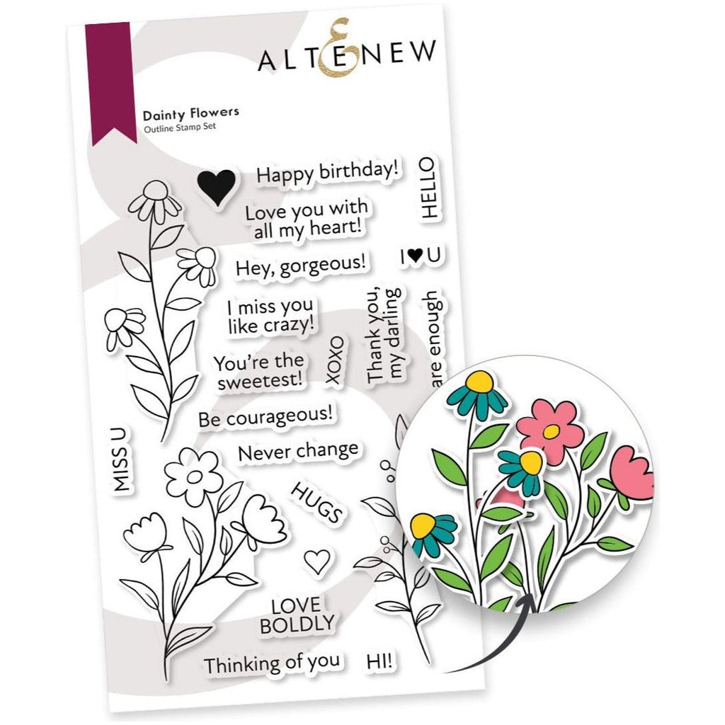 Altenew Dainty Flowers Clear Stamps ALT7959