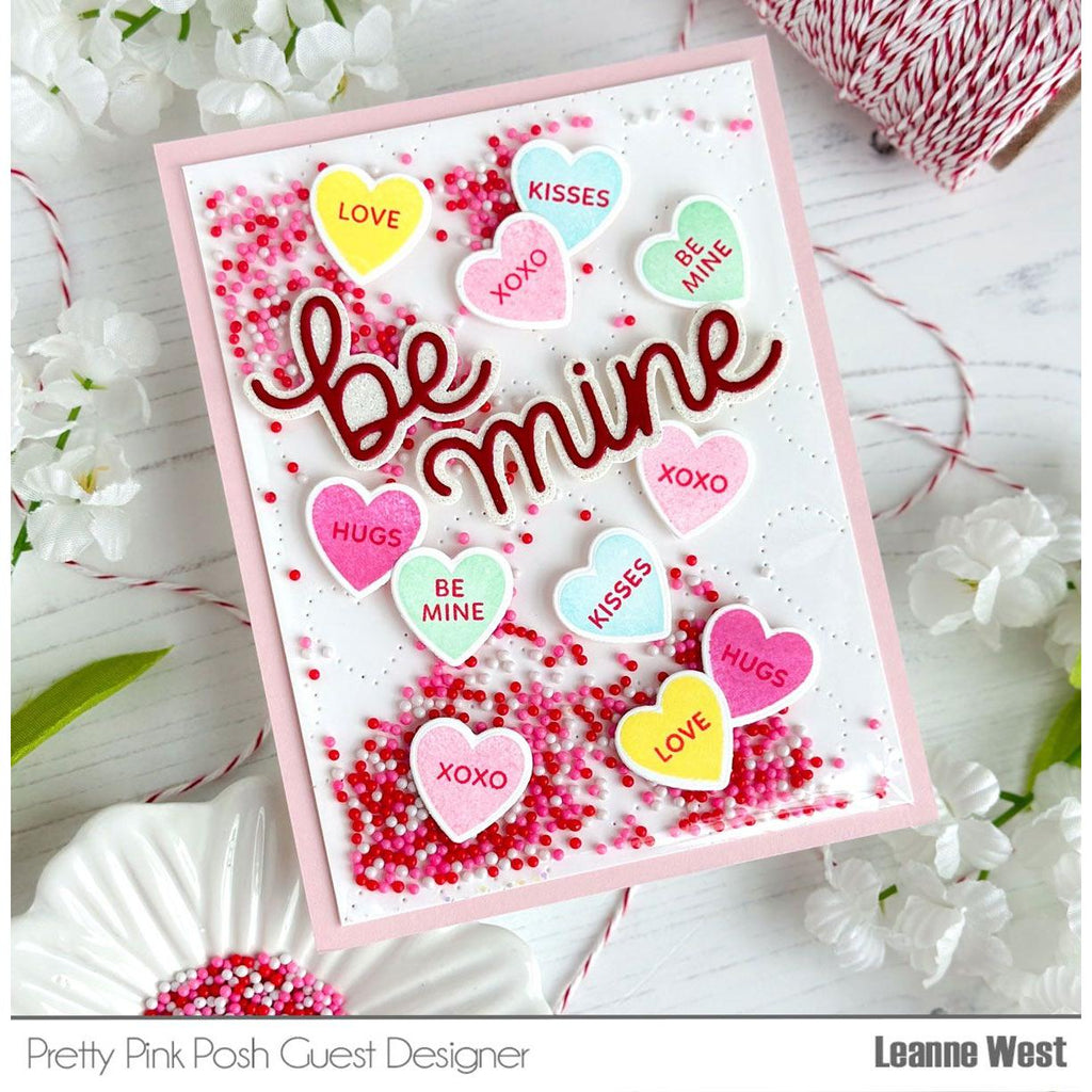 Pretty Pink Posh Decorative Hearts Coordinating Dies be mine