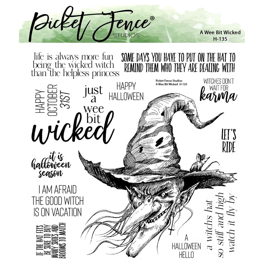 Picket Fence Studios A Wee Bit Wicked Clear Stamps h-135