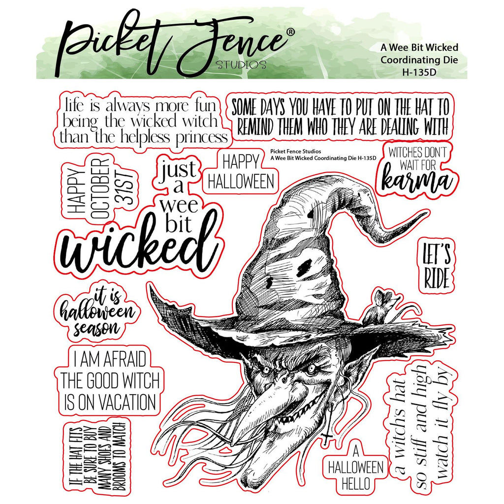 Picket Fence Studios A Wee Bit Wicked Dies h-135d