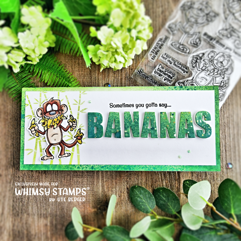 Whimsy Stamps Banana Bunch Clear Stamps DP1117 bananas