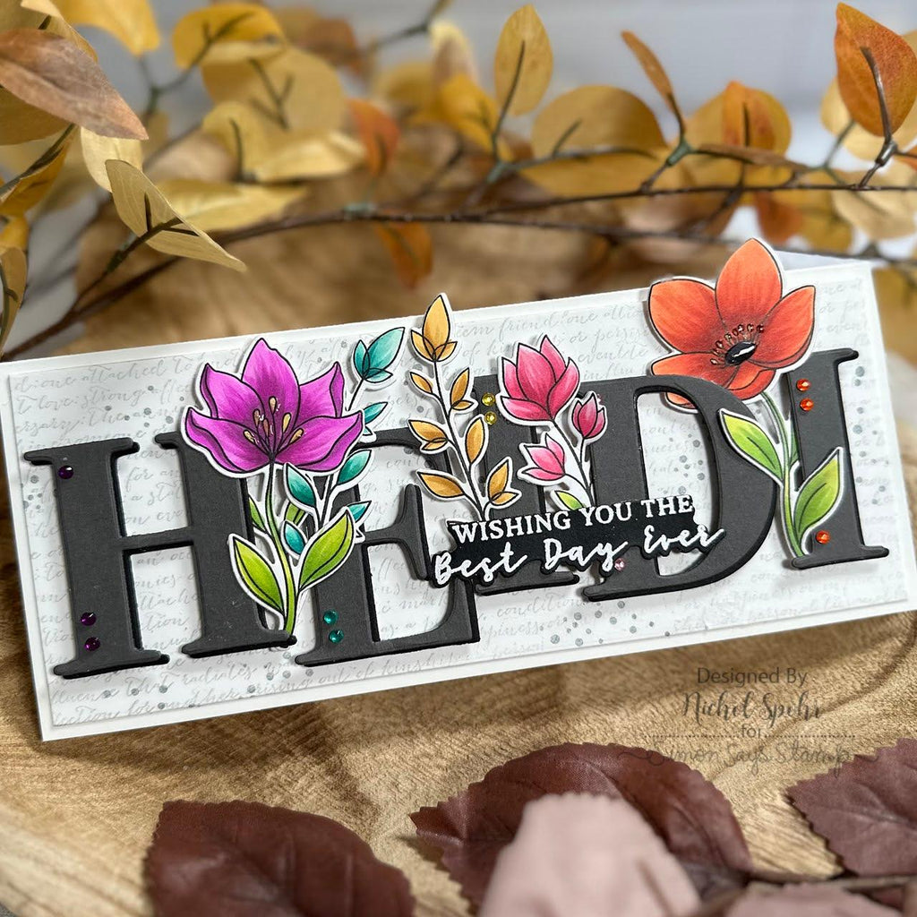 Hero Arts Celebrate STAMPtember Exclusive Stamps and Floral Dies Set | color-code:ALT03