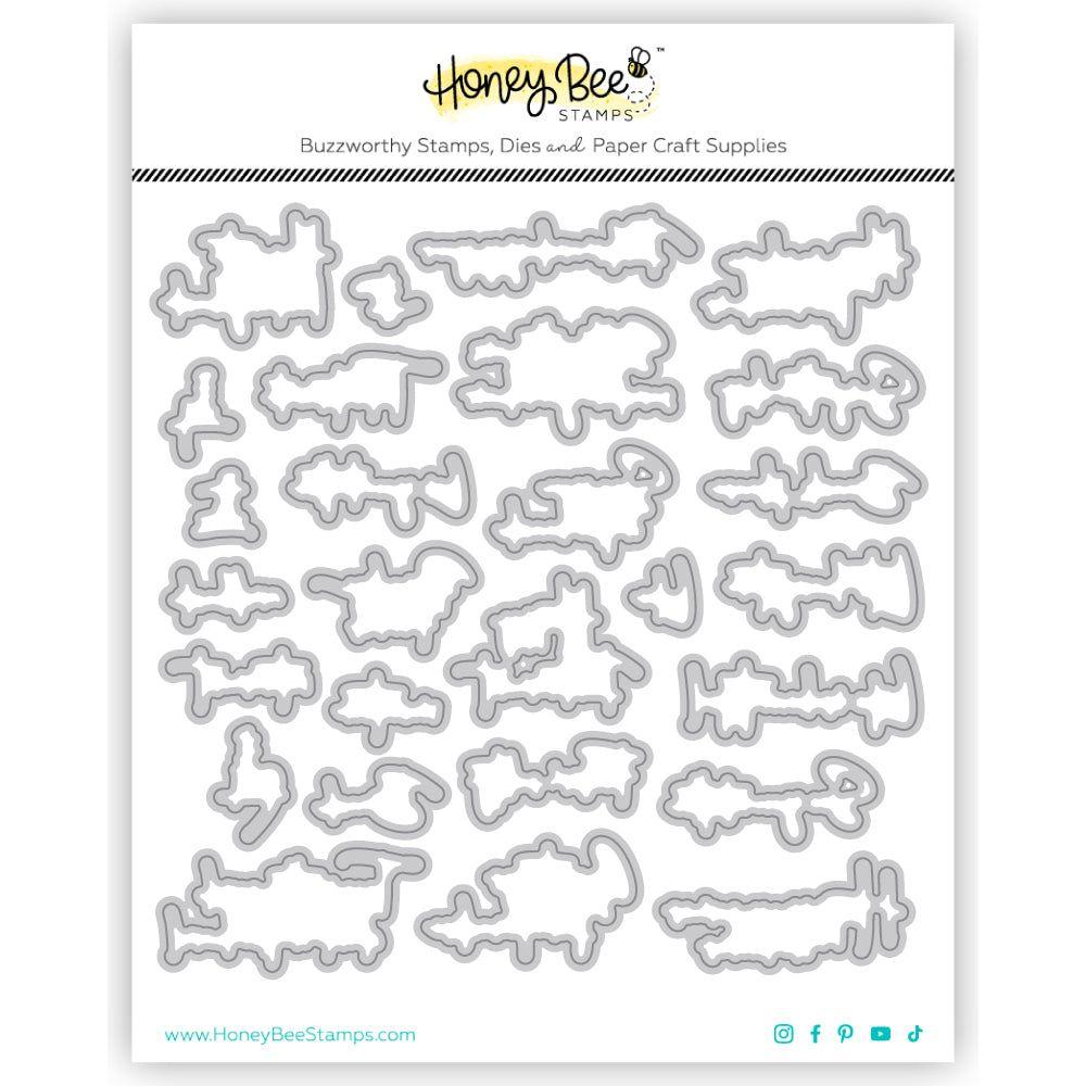 Honey Bee Rest And Relaxation Stamp And Die Bundle die outlines