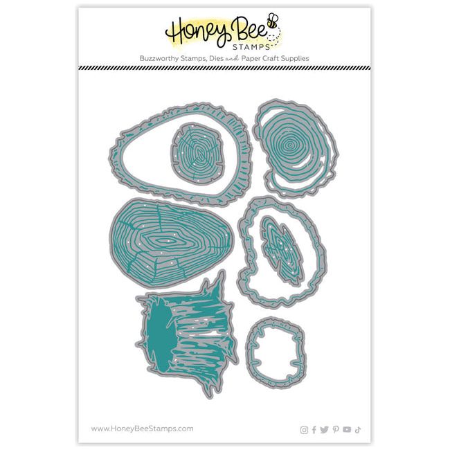 Honey Bee Lovely Layers Slice And Stump Die Set hbds-llslst metal outlines in package