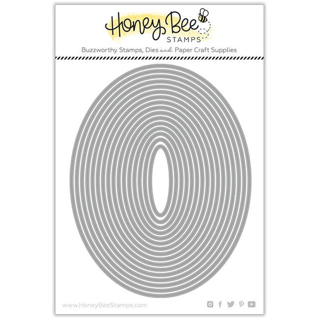 Honey Bee Sweet Stacks Oval Die Set hbds-ovalss in package