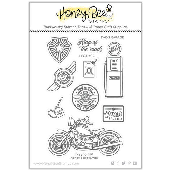 Honey Bee Dad's Garage Clear Stamp Set hbst-495