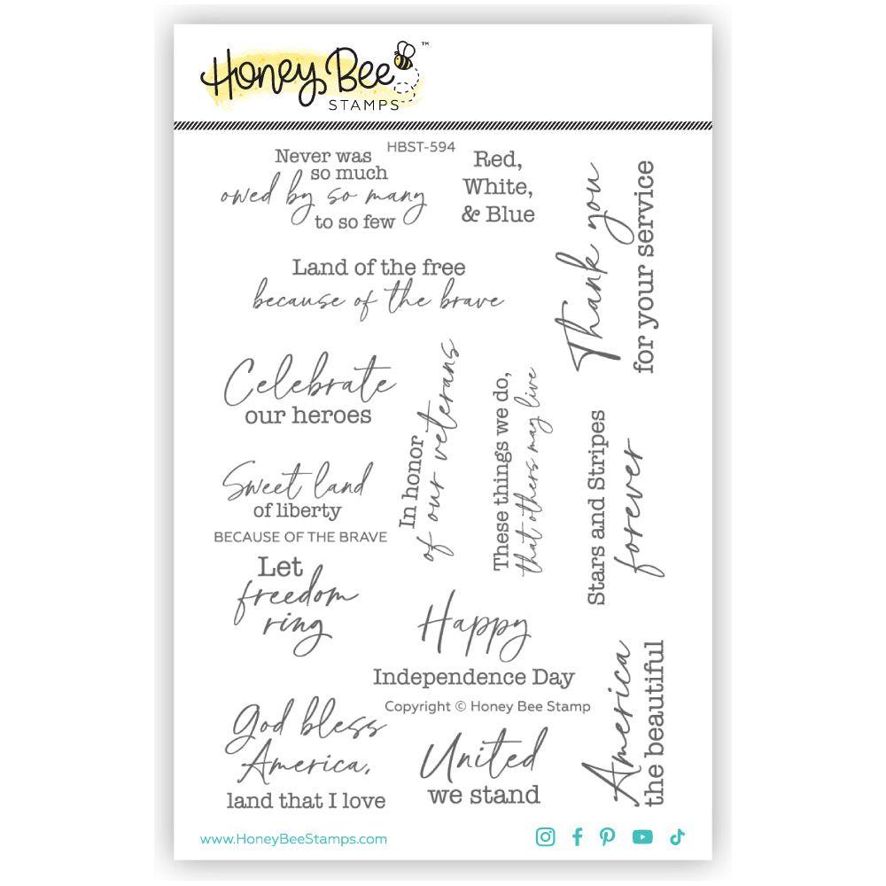 Honey Bee Because Of The Brave Clear Stamps hbst-594