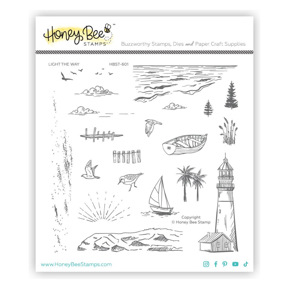 Honey Bee Light The Way Clear Stamps hbst-601 Detailed Product Image