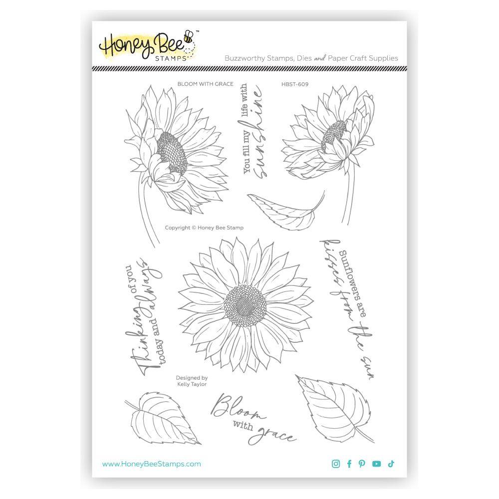 Honey Bee Bloom With Grace Clear Stamps hbst-609