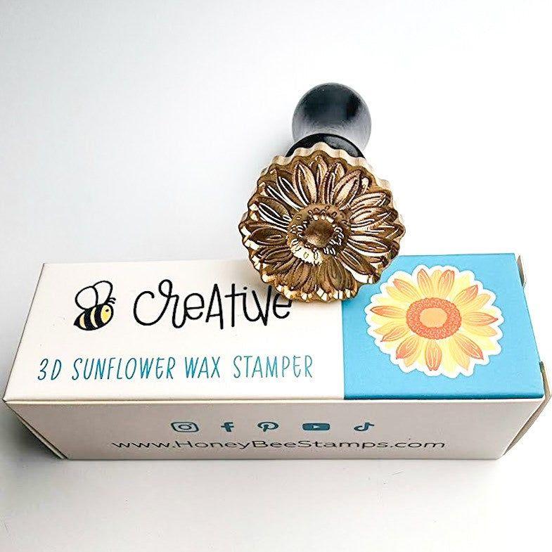 Honey Bee 3D Sunflower Wax Stamper hbtl-ws-3dsun