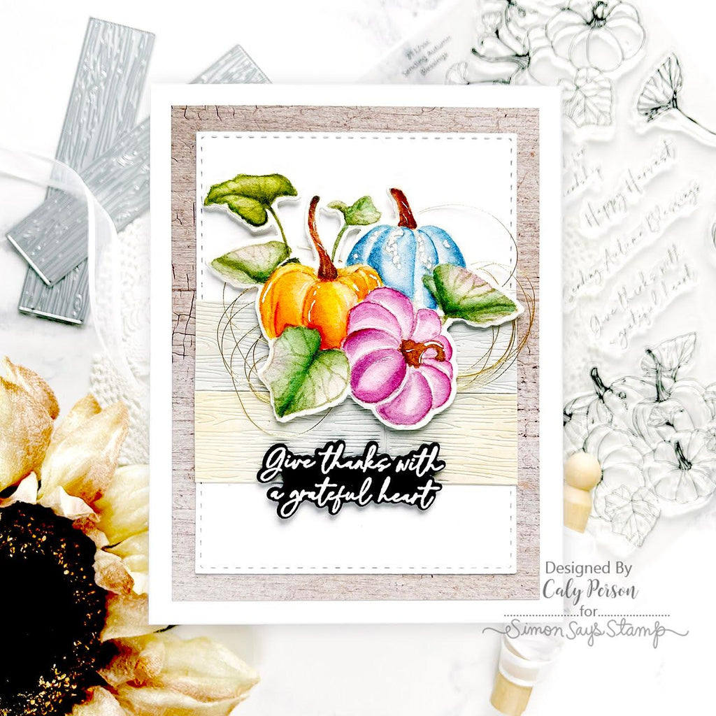 Honey Bee Sending Autumn Blessings STAMPtember Exclusive Stamp and Die Set | color-code:ALT01