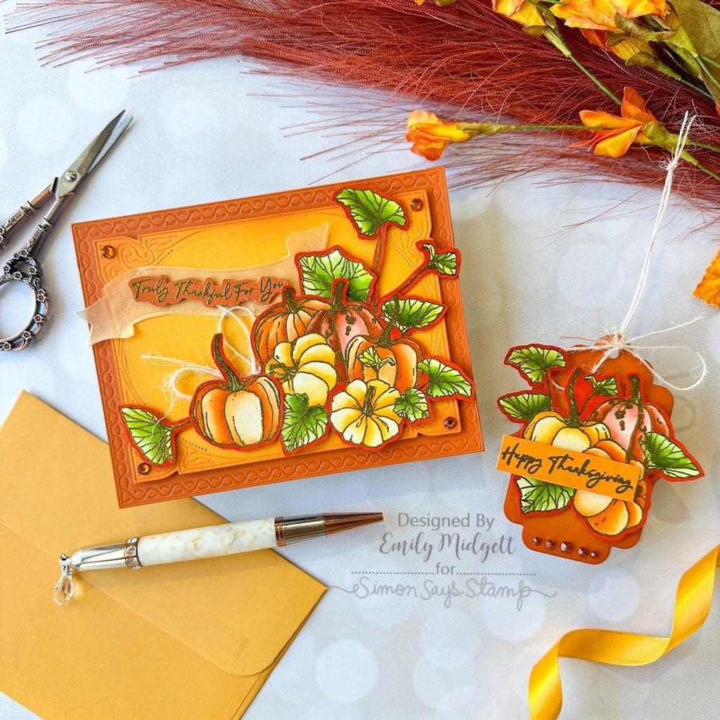 Honey Bee Sending Autumn Blessings STAMPtember Exclusive Stamp and Die Set | color-code:ALT03