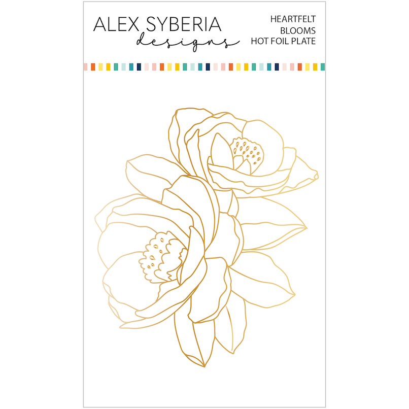 Alex Syberia Designs Heartfelt Blooms Hot Foil Plate asd-hf-150