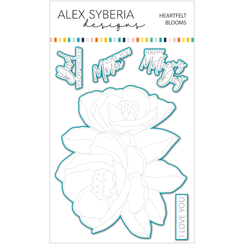 Alex Syberia Designs Heartfelt Blooms Die Set asd-cd-150