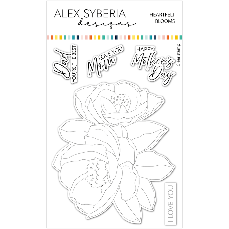 Alex Syberia Designs Heartfelt Blooms Clear Stamp Set asd-sta-150