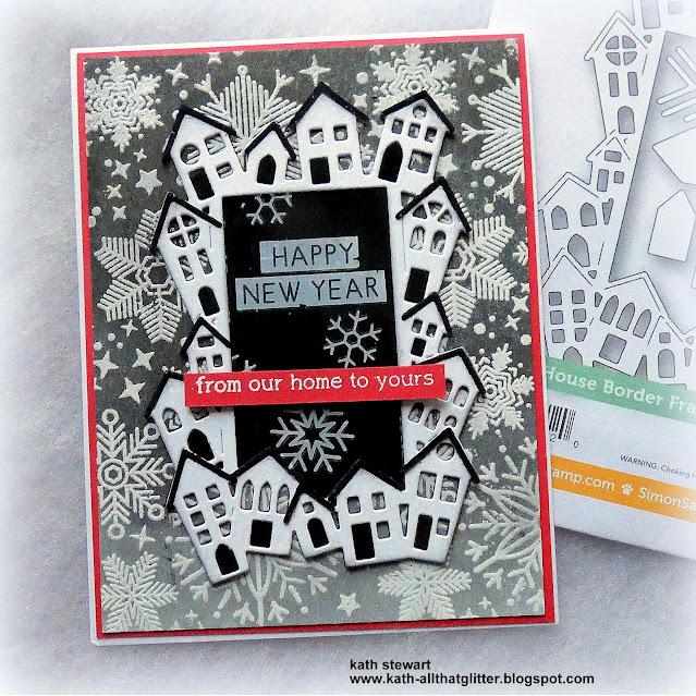 Simon Says Stamp House Border Frame Wafer Dies s912 Smitten Hospitality Happy New Year Card | color-code:ALT02