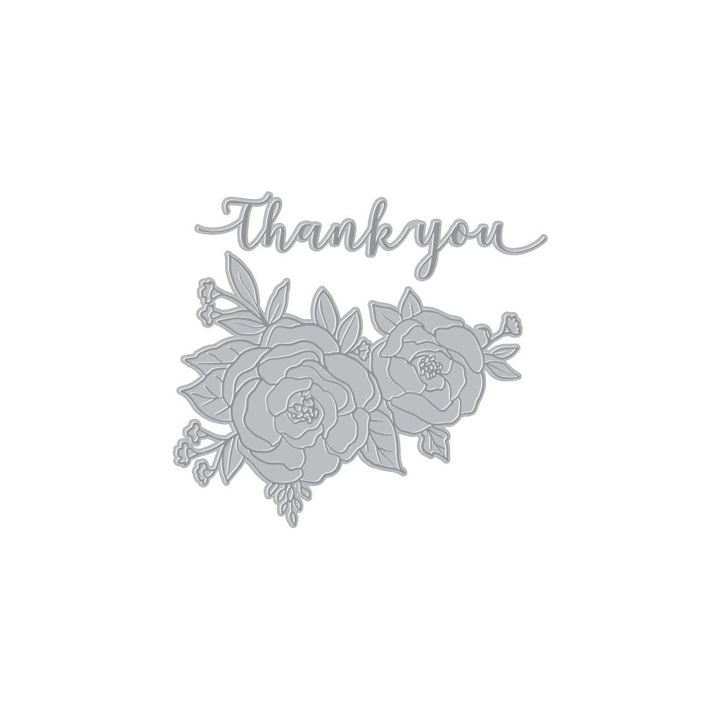 Hero Arts Thank You Flowers Press Plate and Foil Plate Set hp104