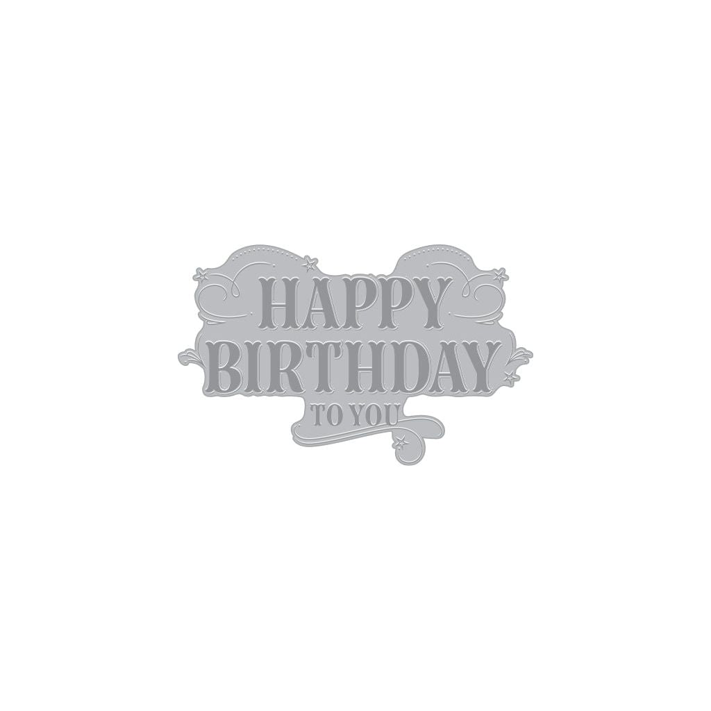 Hero Arts Happy Birthday Press Plate and Foil Plate Set hp105