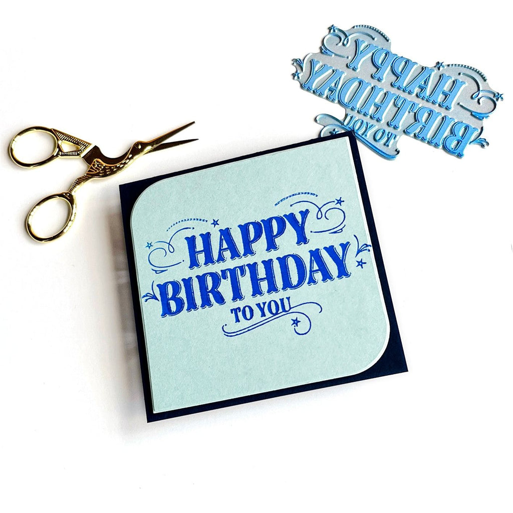 Hero Arts Happy Birthday Press Plate and Foil Plate Set hp105 happy birthday