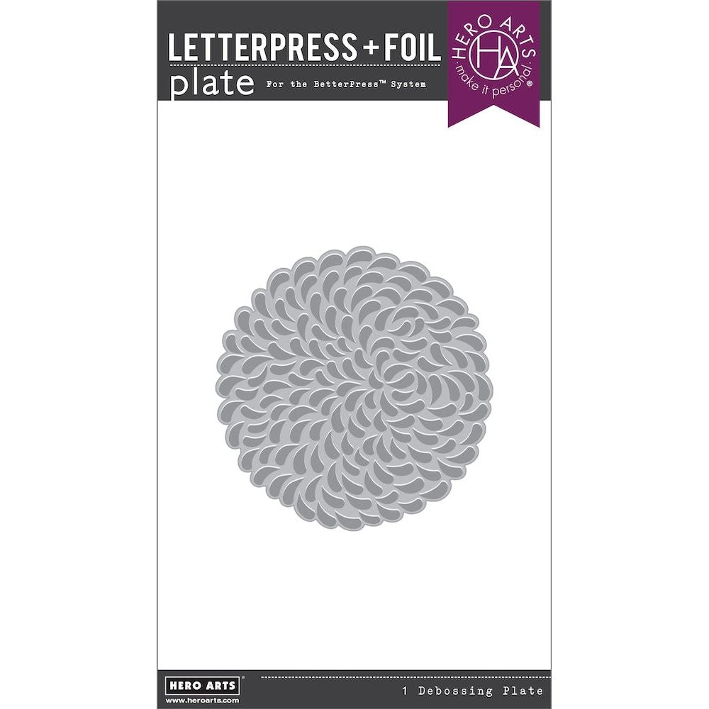 Hero Arts Petals Circle Letterpress and Foil Plate hp107 packaging