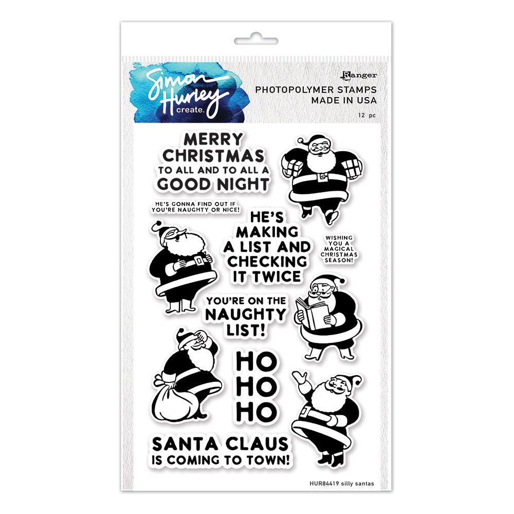 Ranger Simon Hurley Silly Santas Clear Stamps hur84419