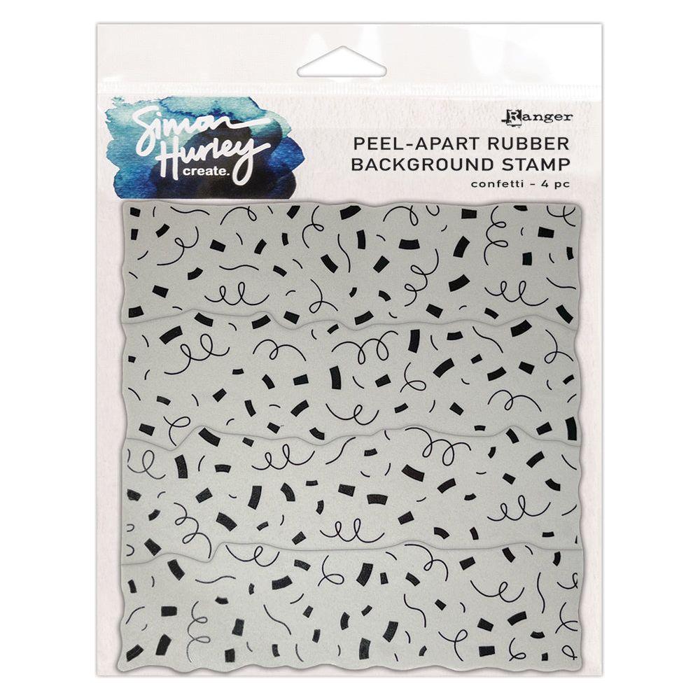 Ranger Simon Confetti Background Cling Stamps hur86000