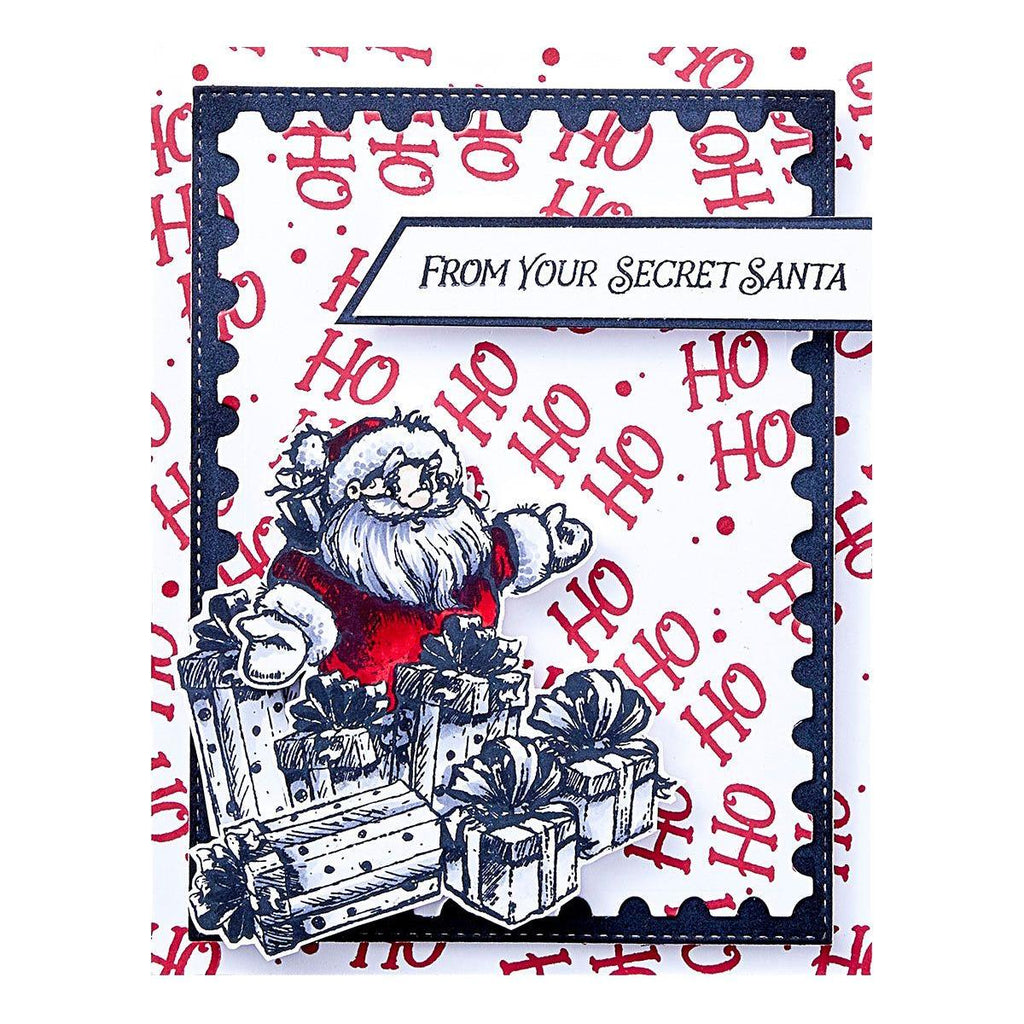 Ranger Simon Hurley Sketched Santas Stamp And Die Bundle from your secret santa card