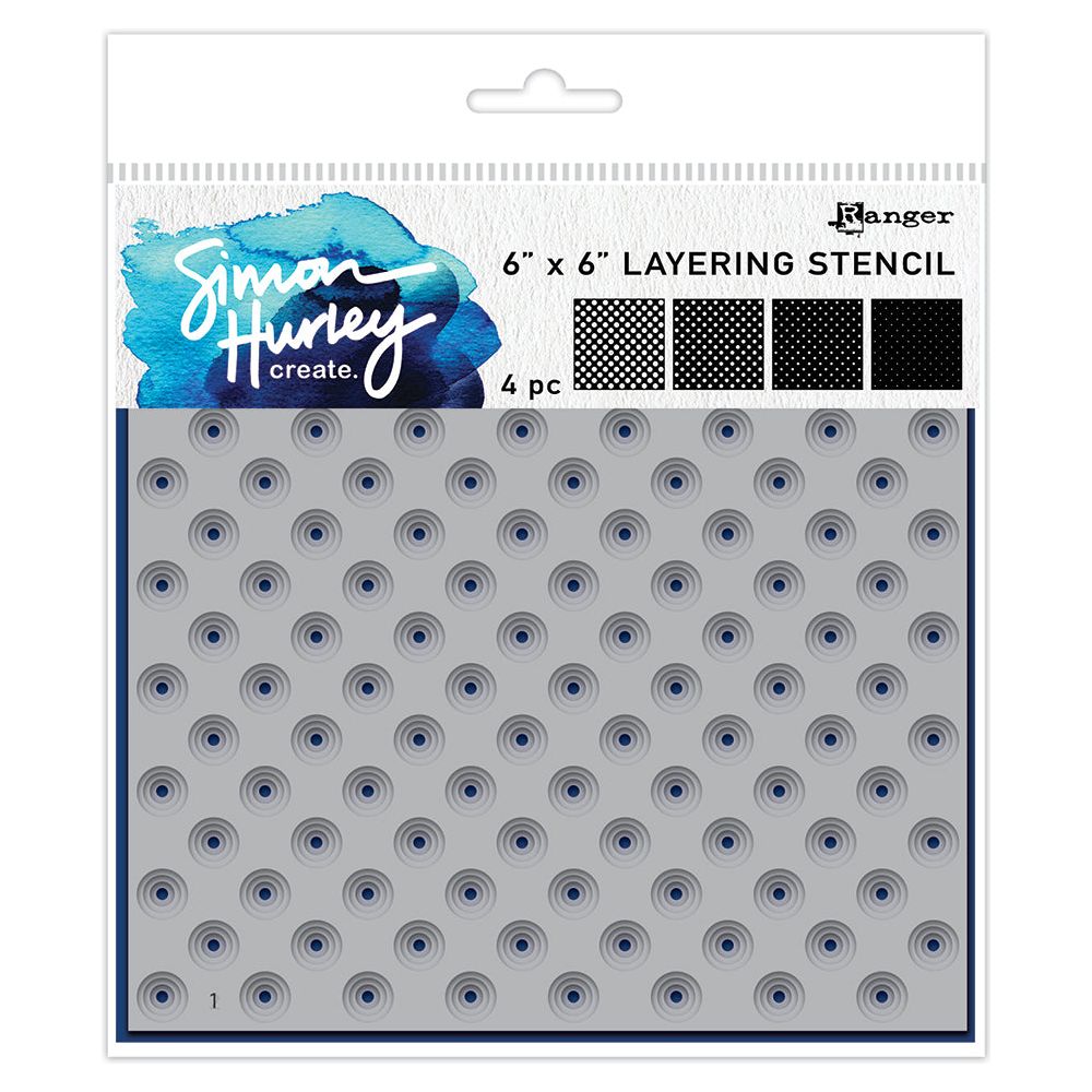 Ranger Simon Hurley Polka Dot Assortment Stencils hus85607