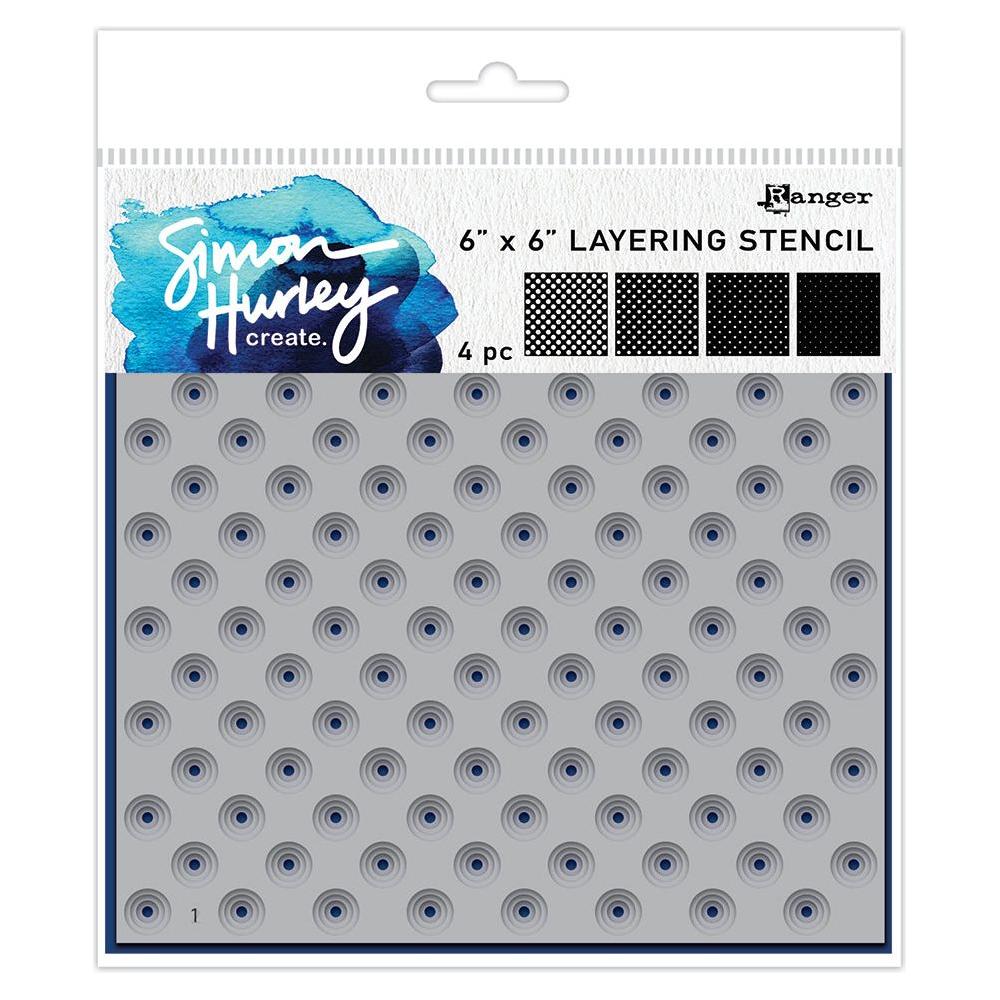 Ranger Simon Hurley Polka Dot Assortment Stencils hus85607