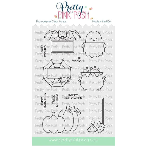 Pretty Pink Posh Halloween Signs Clear Stamps