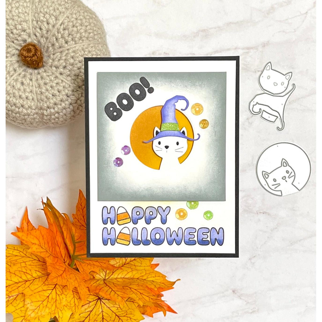 Simon Says Stamp Halloween Cat Wafer Dies s974 Sweet Wishes Halloween Card | color-code:ALT02