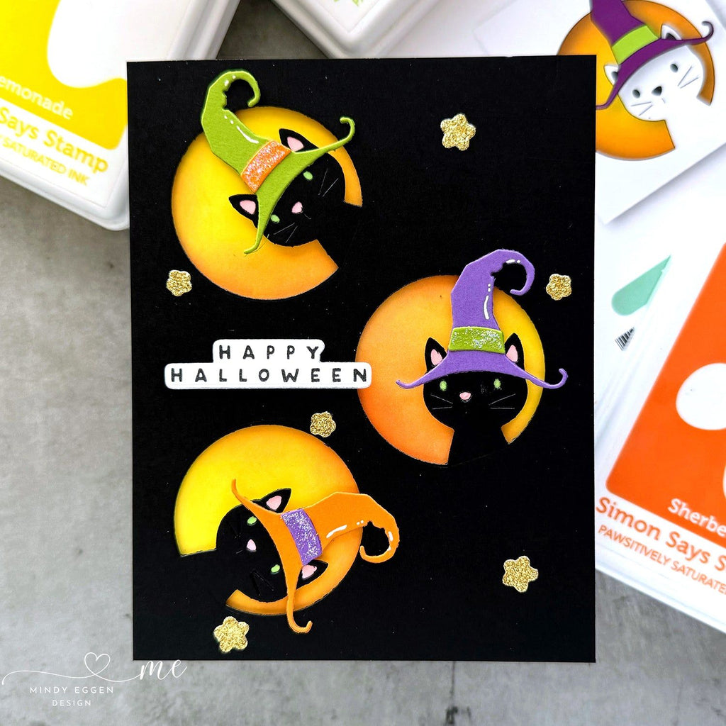 Simon Says Stamp Halloween Cat Wafer Dies s974 Sweet Wishes Halloween Card | color-code:ALT01