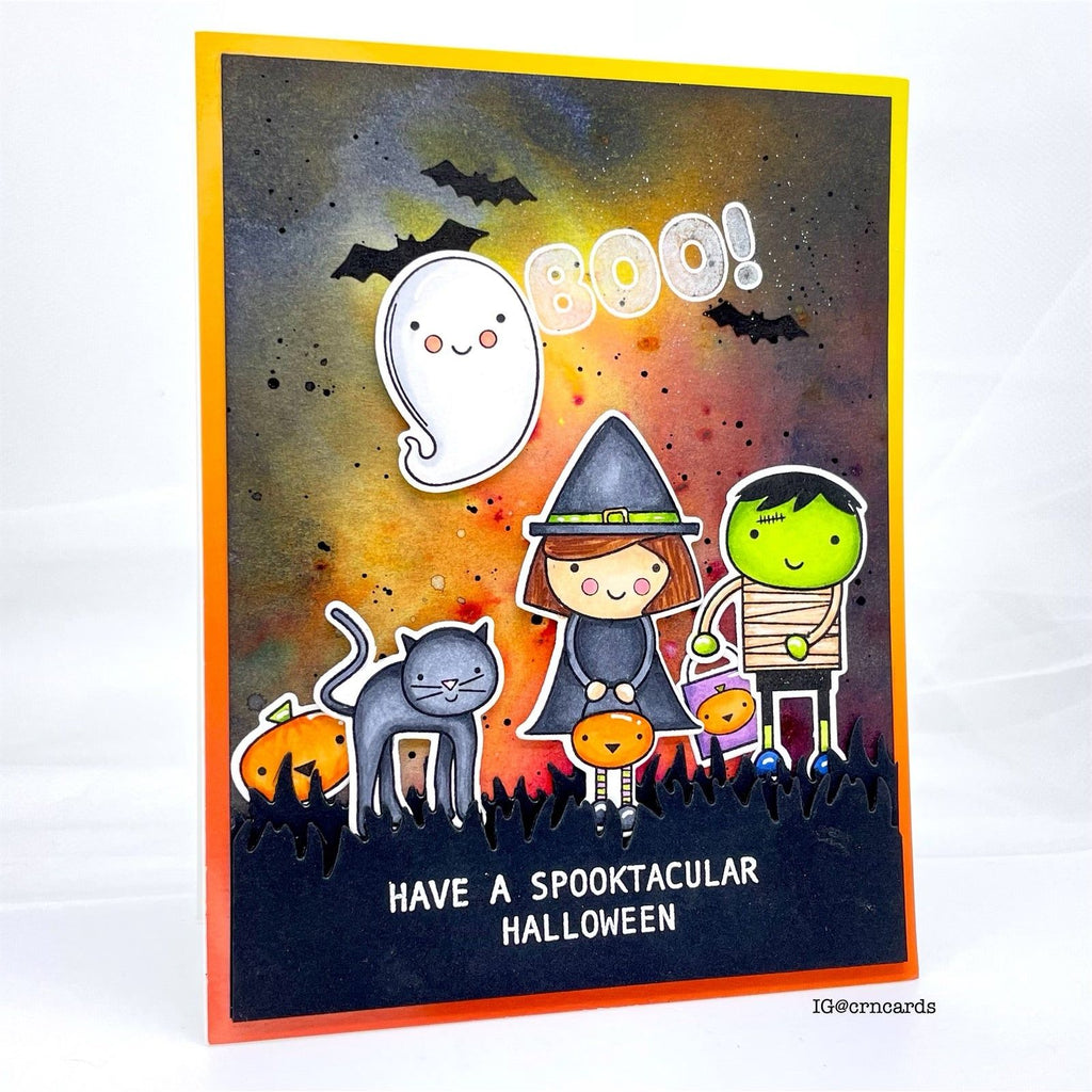 Simon Says Stamps and Dies Halloween Friends set822hf Cheering for You Halloween Card