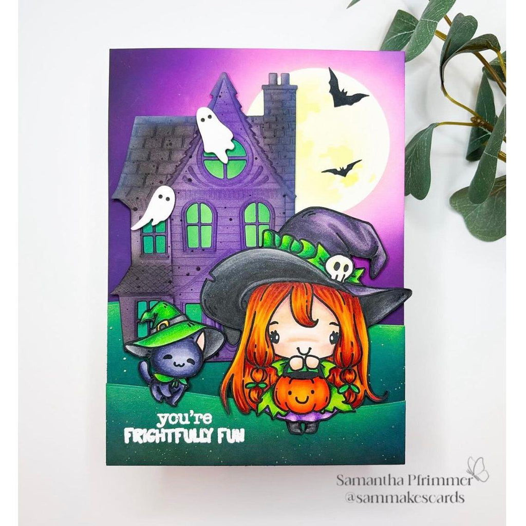 Simon Says Stamp Halloween House Wafer Dies sd433 Halloween Card