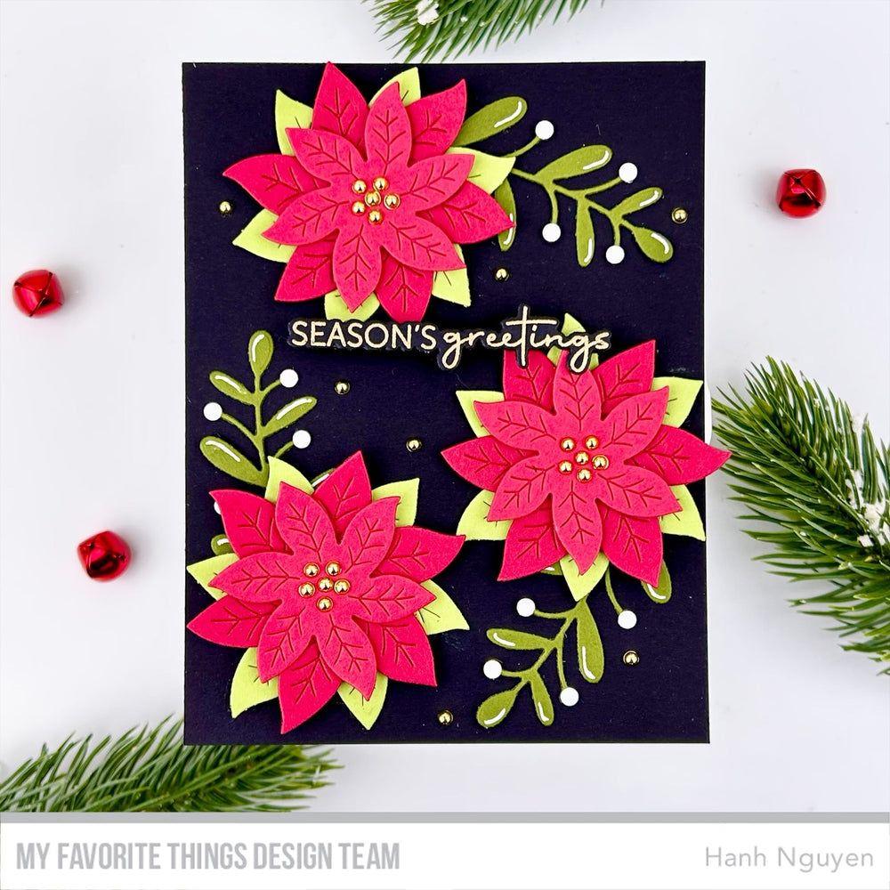 My Favorite Things Winter Poinsettias Dies Die-Namics mft2615 season's greetings | color-code:alt3