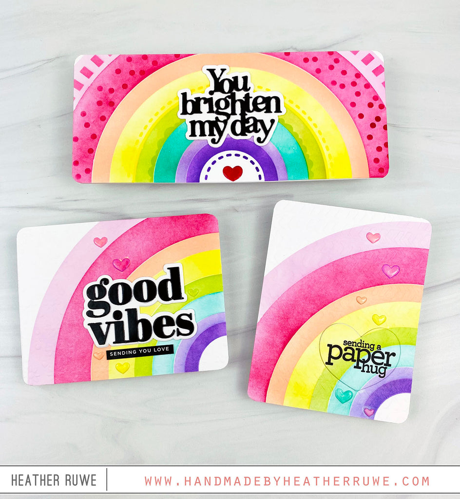 Simon Says Stamp Stencils Happy Rainbow 1034st Sunny Vibes Rainbow Cards | color-code:ALT04