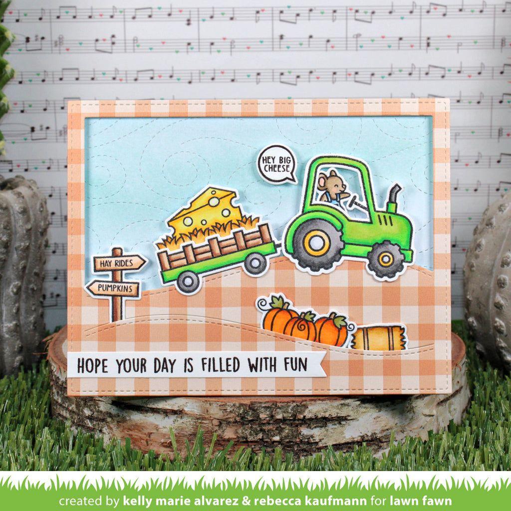 Lawn Fawn Hay There, Hayrides! Clear Stamps lf3213 filled with fun