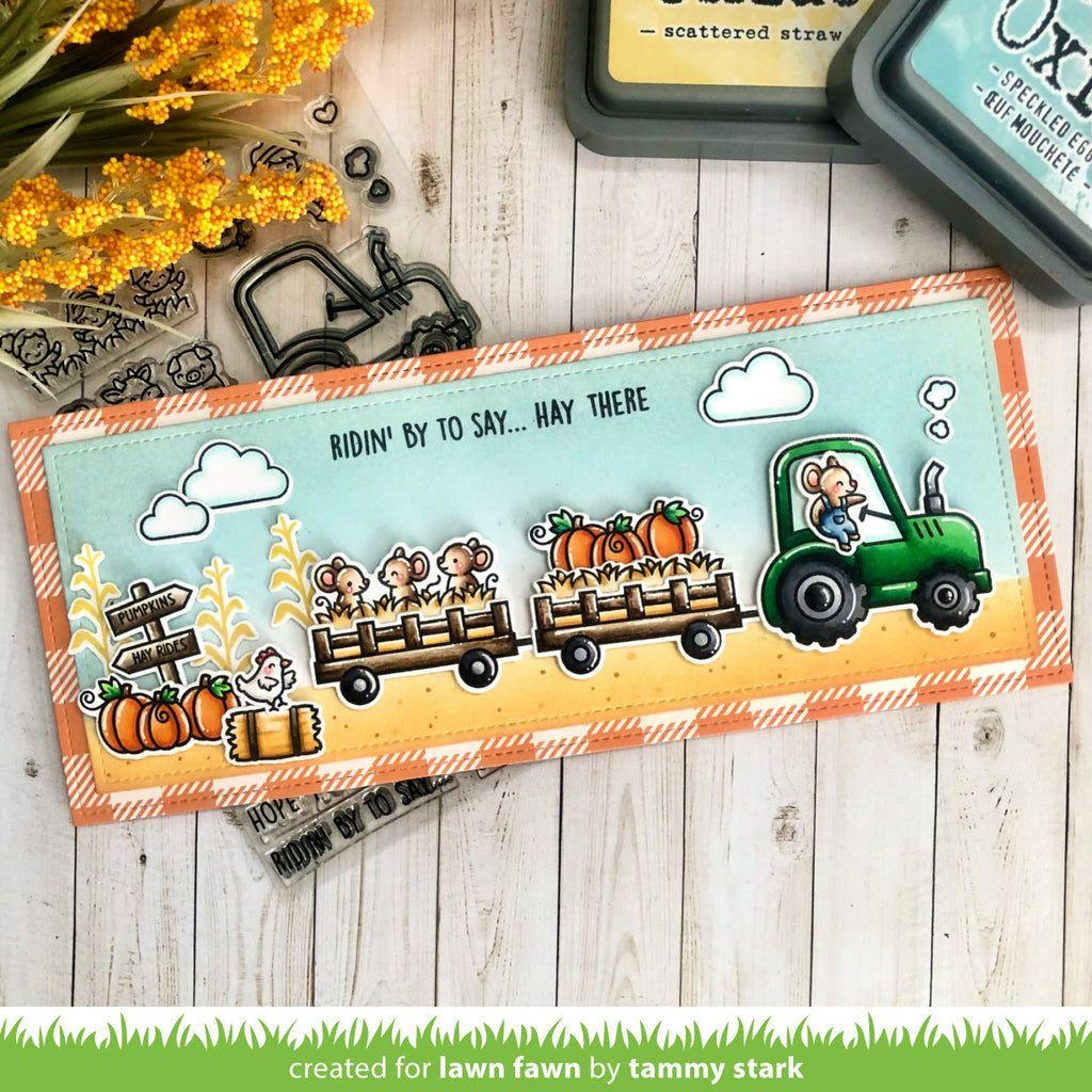 Lawn Fawn Hay There, Hayrides! Mice Add-On Clear Stamps lf3215 ridin by