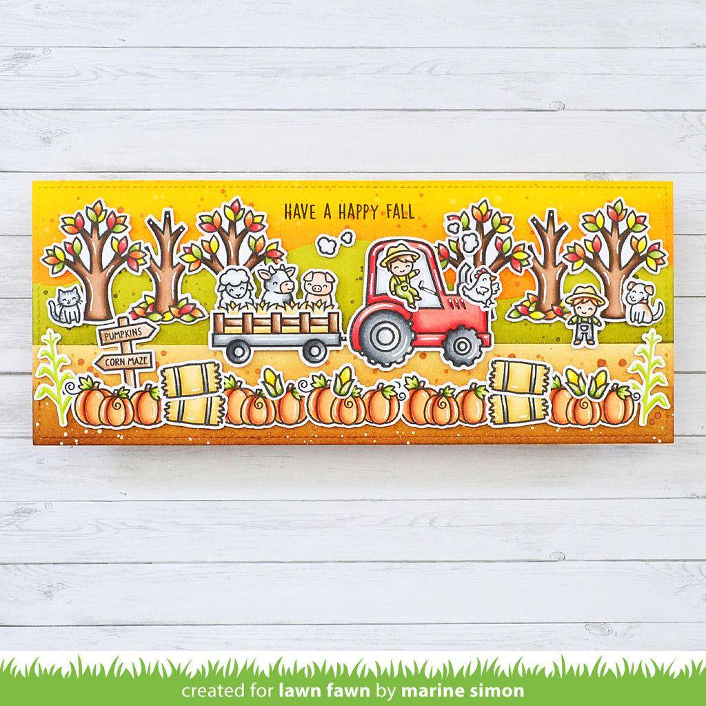 Lawn Fawn Hay There, Hayrides! Clear Stamps lf3213 happy fall