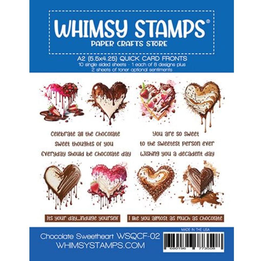 Whimsy Stamps Quick Card Fronts Chocolate Sweethearts wsqcf-02