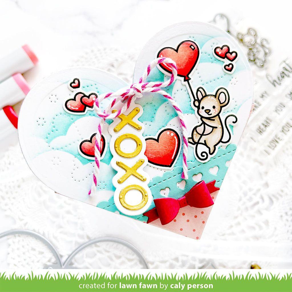 Lawn Fawn Set Heart Pouch and Add-On Dies Mouse | color-code:alt1